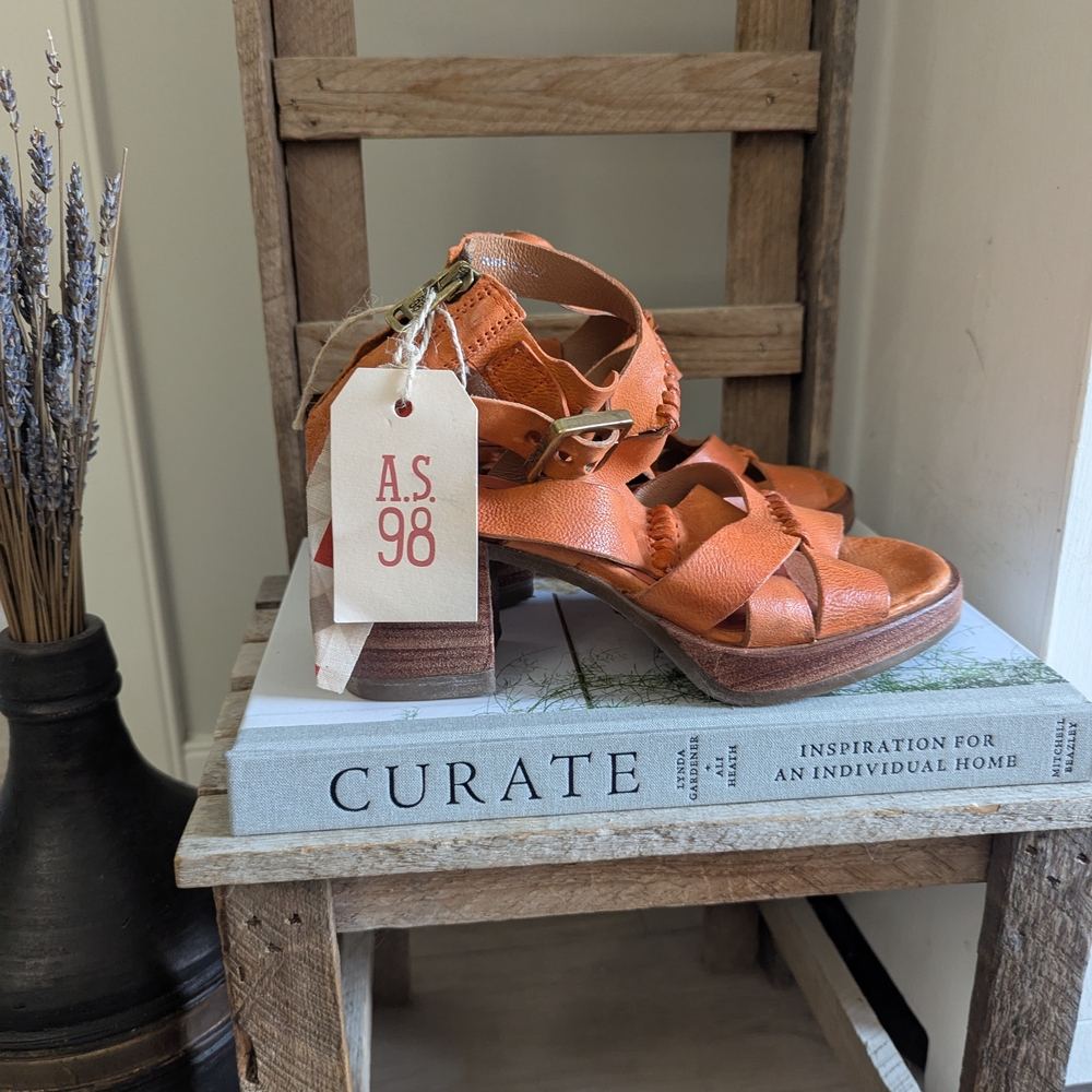 A.S.98 Women's Vibrant Orange Sandals